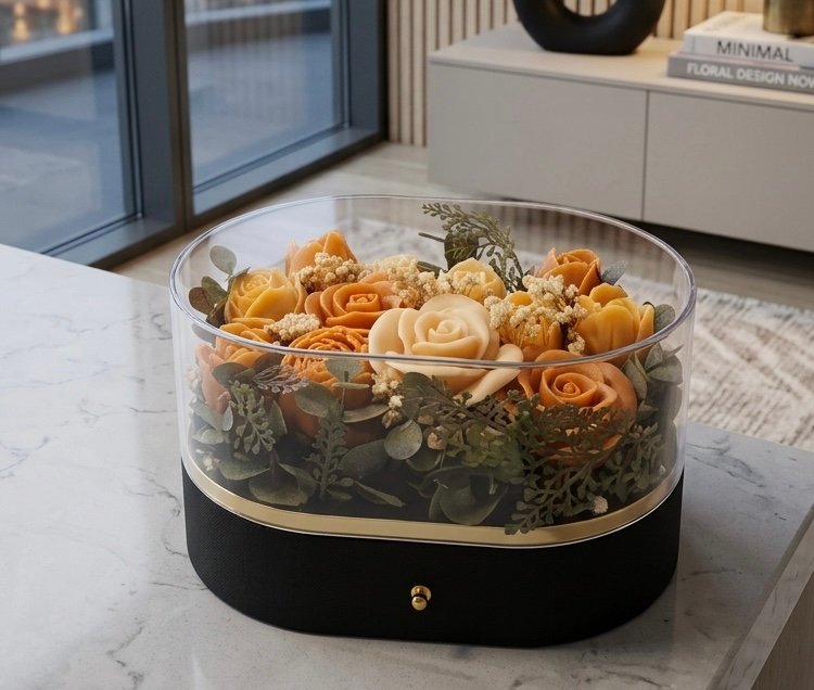 Medium Plexy box of flowers